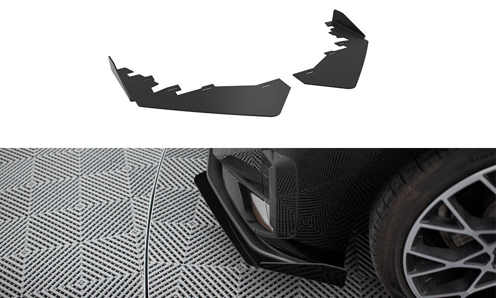 Frontlippen Flaps passend für BMW 2 Coupe G42 schwarz Hochglanz