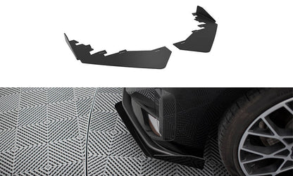 Frontlippen Flaps passend für BMW 2 Coupe G42 schwarz Hochglanz
