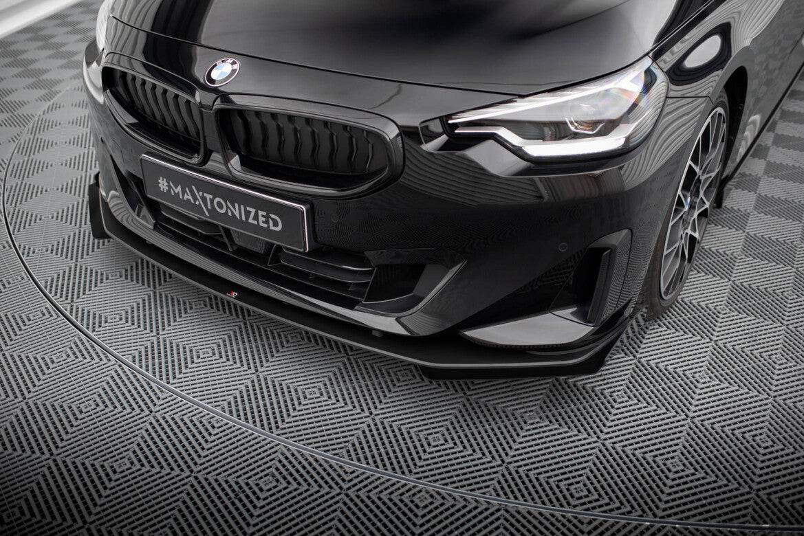Frontlippen Flaps passend für BMW 2 Coupe G42 schwarz Hochglanz