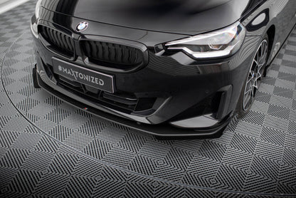 Frontlippen Flaps passend für BMW 2 Coupe G42 schwarz Hochglanz