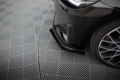 Frontlippen Flaps passend für BMW 2 Coupe G42 schwarz Hochglanz