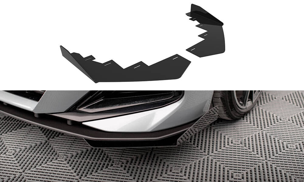 Frontlippen Flaps passend für BMW 2 Coupe M-Paket / M240i G42 schwarz Hochglanz