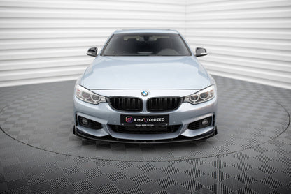 Frontlippen Flaps passend für BMW 4er Coupe / Gran Coupe / Cabrio M-Paket F32 / F36 / F33 schwarz Hochglanz