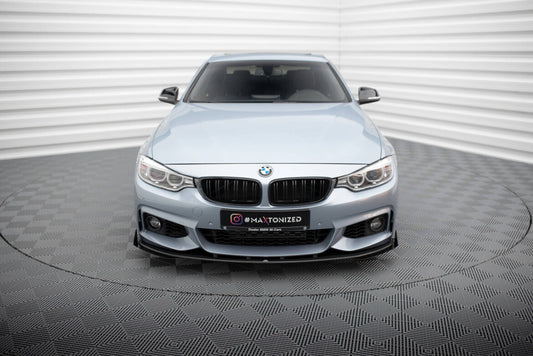 Frontlippen Flaps passend für BMW 4er Coupe / Gran Coupe / Cabrio M-Paket F32 / F36 / F33 schwarz Hochglanz