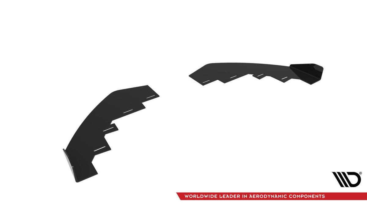 Frontlippen Flaps passend für BMW 4er Coupe / Gran Coupe / Cabrio M-Paket F32 / F36 / F33 schwarz Hochglanz