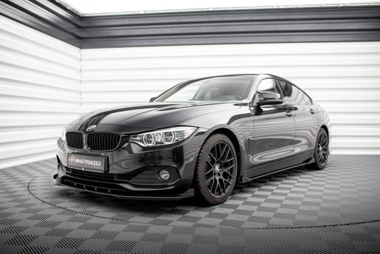 Frontlippen Flaps passend für BMW 4er Gran Coupe F36 schwarz Hochglanz