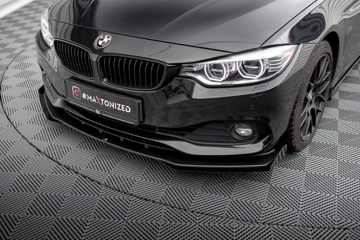 Frontlippen Flaps passend für BMW 4er Gran Coupe F36 schwarz Hochglanz