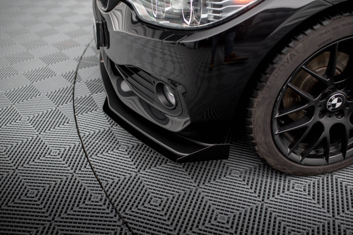 Frontlippen Flaps passend für BMW 4er Gran Coupe F36 schwarz Hochglanz