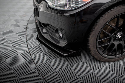 Frontlippen Flaps passend für BMW 4er Gran Coupe F36 schwarz Hochglanz