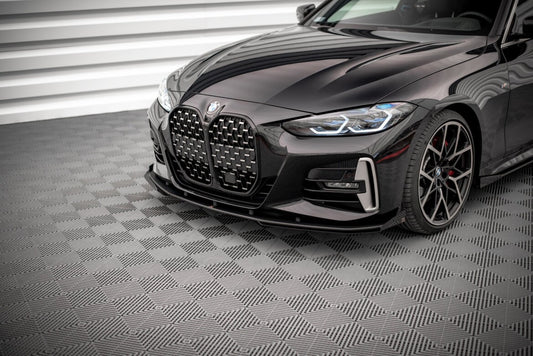 Frontlippen Flaps passend für BMW 4er M-Paket / M440i G22 / G23 / G22 FL / G23 FL schwarz Hochglanz
