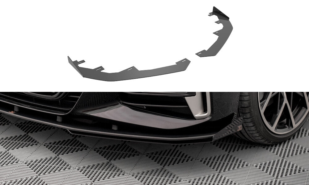 Frontlippen Flaps passend für BMW 4er M-Paket / M440i G22 / G23 / G22 FL / G23 FL schwarz Hochglanz