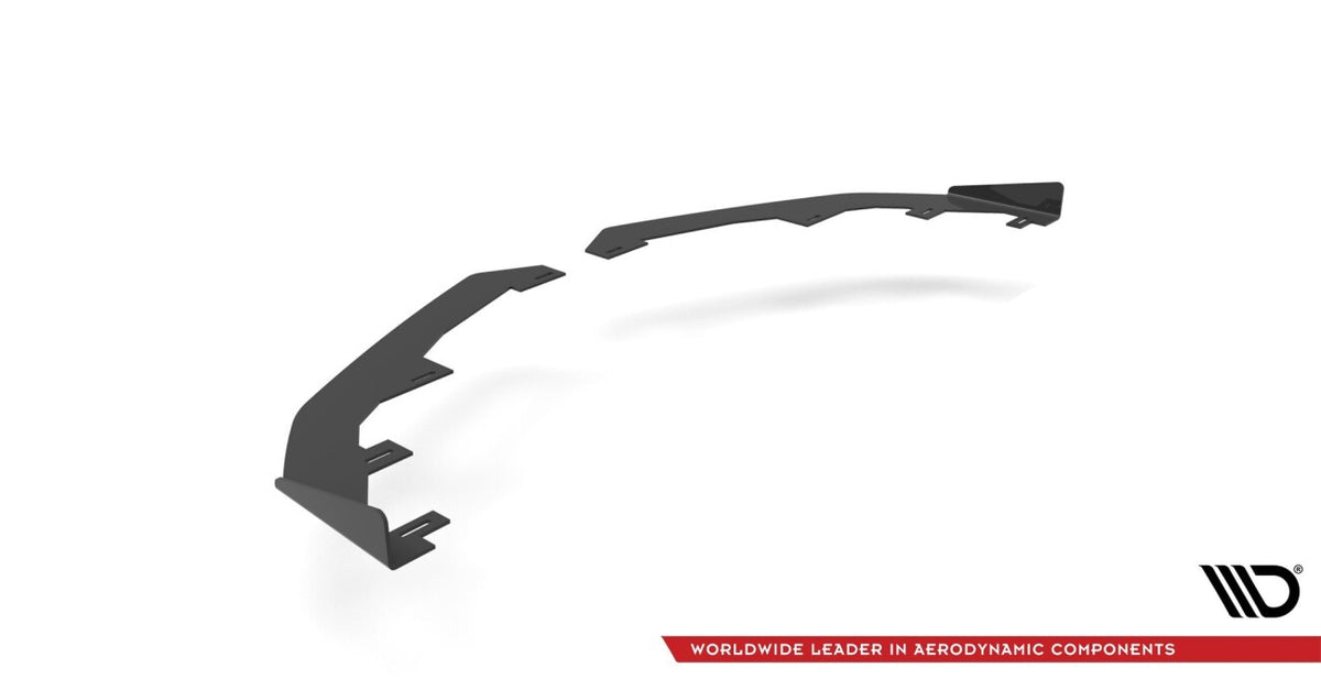 Frontlippen Flaps passend für BMW 4er M-Paket / M440i G22 / G23 / G22 FL / G23 FL schwarz Hochglanz