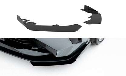 Frontlippen Flaps passend für BMW M135i F70 schwarz Hochglanz
