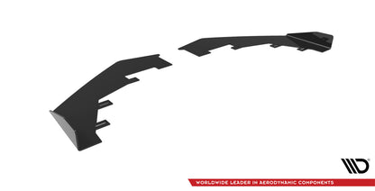 Frontlippen Flaps passend für BMW M2 Competition F87 schwarz Hochglanz