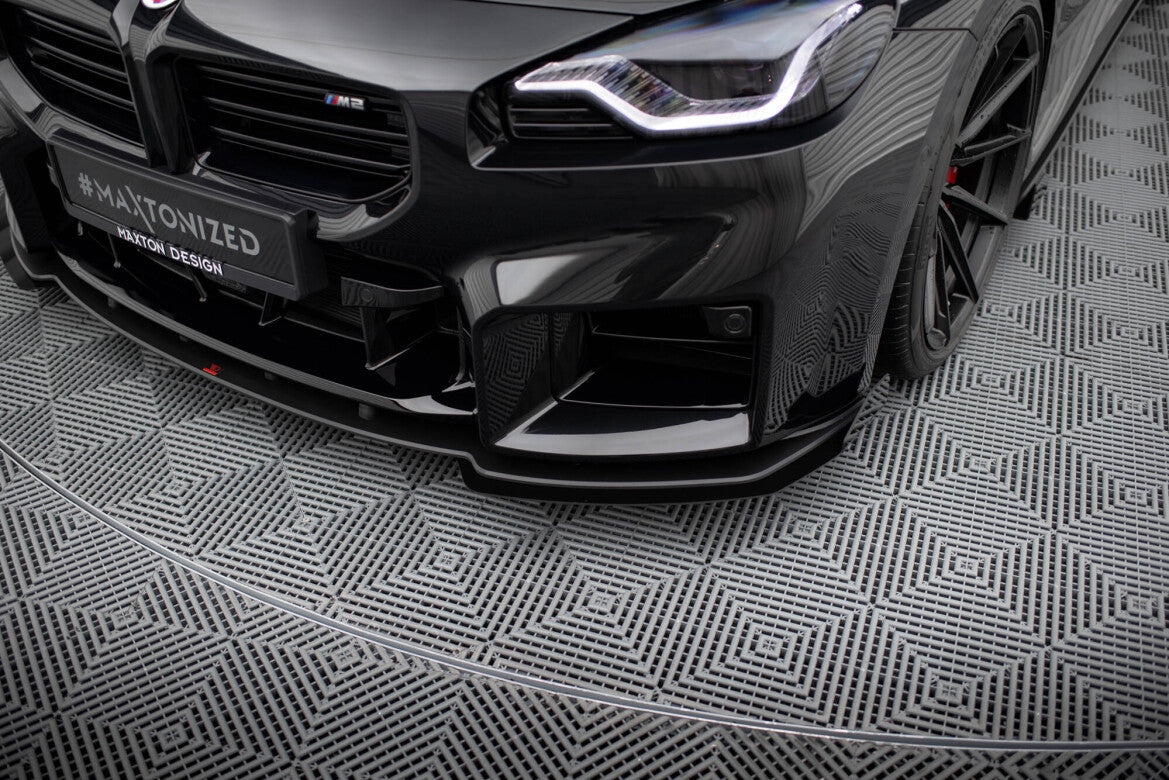 Frontlippen Flaps passend für BMW M2 G87 schwarz Hochglanz