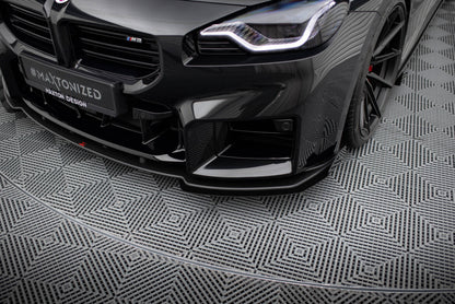 Frontlippen Flaps passend für BMW M2 G87 schwarz Hochglanz
