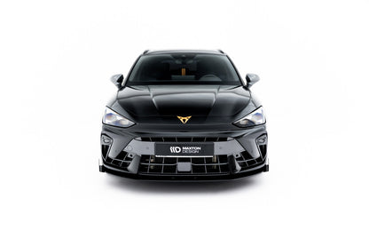 Frontlippen Flaps passend für CUPRA Leon ST / Hatchback Mk1 FL schwarz Hochglanz