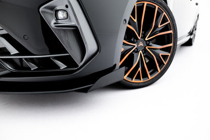 Frontlippen Flaps passend für CUPRA Leon ST / Hatchback Mk1 FL schwarz Hochglanz