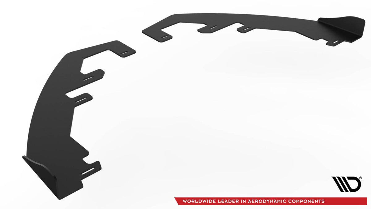 Frontlippen Flaps passend für Ford Fiesta Mk8 ST / ST-Line schwarz Hochglanz