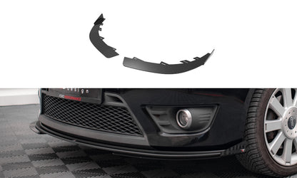 Frontlippen Flaps passend für Ford Fiesta ST Mk6 schwarz Hochglanz
