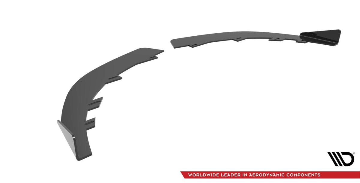 Frontlippen Flaps passend für Ford Fiesta ST Mk6 schwarz Hochglanz