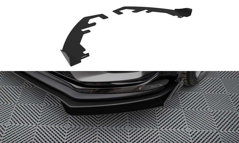 Frontlippen Flaps passend für Ford Fiesta ST Mk8 FL schwarz Hochglanz