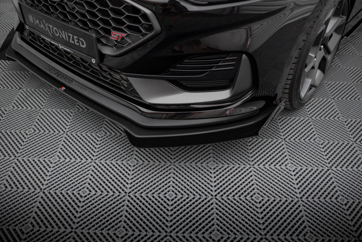 Frontlippen Flaps passend für Ford Fiesta ST Mk8 FL schwarz Hochglanz
