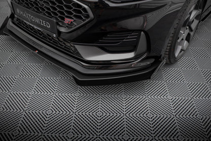 Frontlippen Flaps passend für Ford Fiesta ST Mk8 FL schwarz Hochglanz