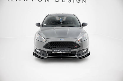 Frontlippen Flaps passend für Ford Focus ST Mk3 FL schwarz Hochglanz