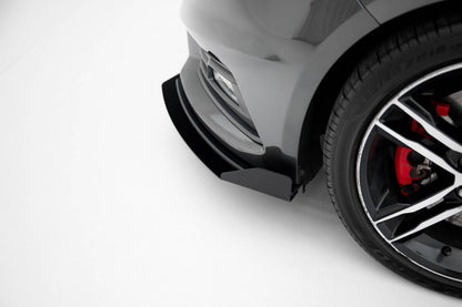 Frontlippen Flaps passend für Ford Focus ST Mk3 FL schwarz Hochglanz