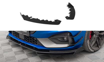 Frontlippen Flaps passend für Ford Focus ST / ST-Line Mk4 schwarz Hochglanz