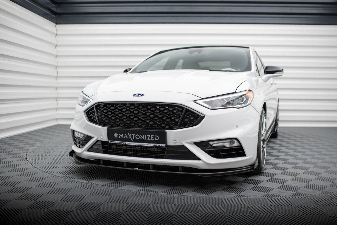 Frontlippen Flaps passend für Ford Mondeo Sport Mk5 FL / Fusion Sport Mk2 FL schwarz Hochglanz