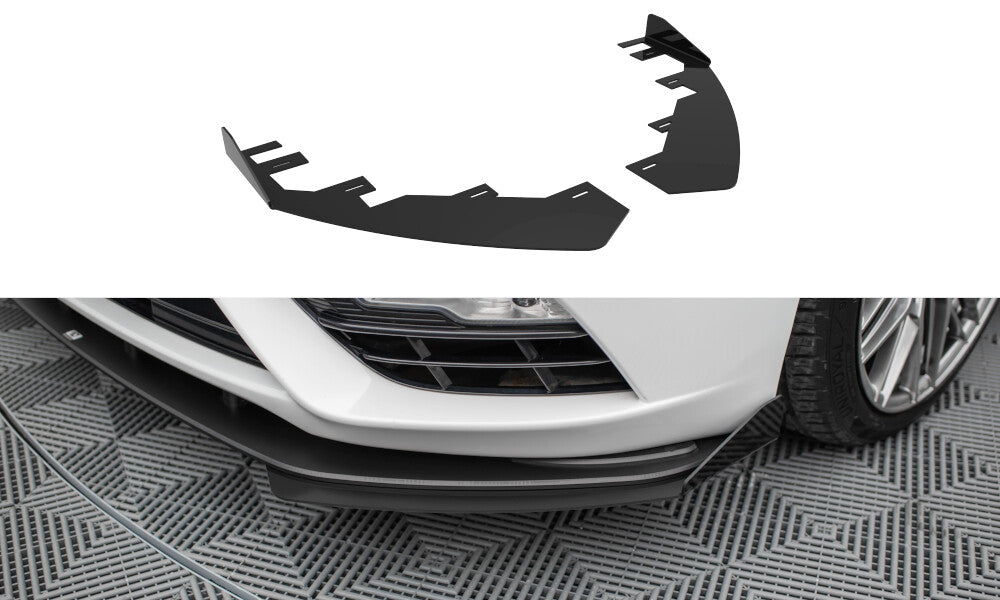 Frontlippen Flaps passend für Ford Mondeo Sport Mk5 FL / Fusion Sport Mk2 FL schwarz Hochglanz