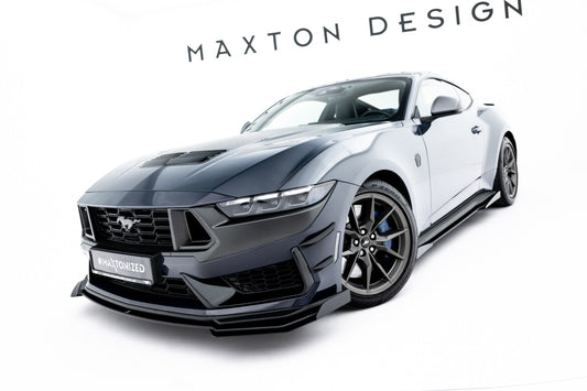 Frontlippen Flaps passend für Ford Mustang Dark Horse Mk7 schwarz Hochglanz