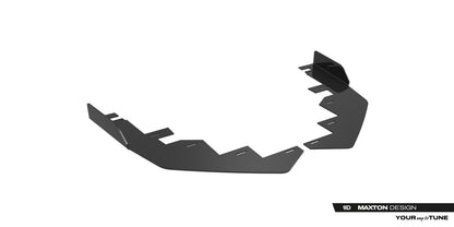 Frontlippen Flaps passend für Ford Mustang Dark Horse Mk7 schwarz Hochglanz