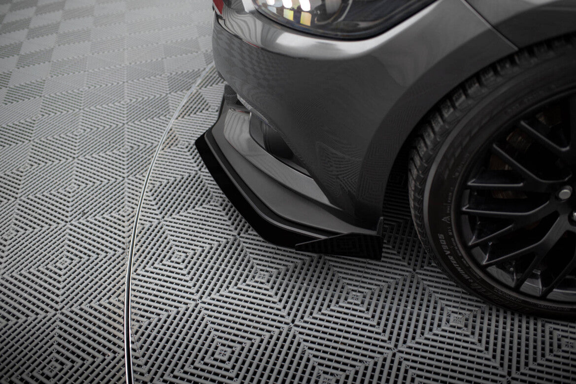 Frontlippen Flaps passend für Ford Mustang GT Mk6 schwarz Hochglanz