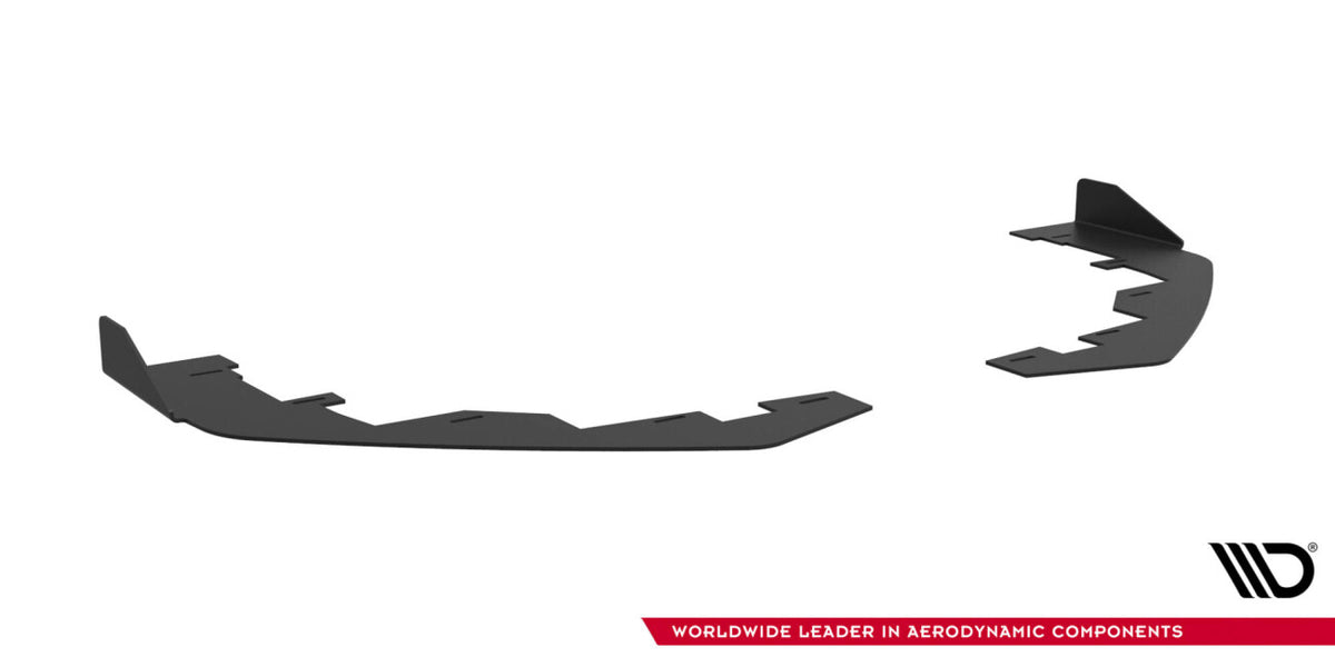 Frontlippen Flaps passend für Ford Mustang GT Mk6 schwarz Hochglanz