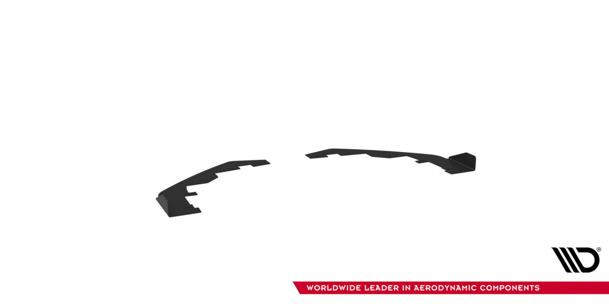 Frontlippen Flaps passend für Ford Mustang GT Mk6 schwarz Hochglanz