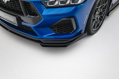 Frontlippen Flaps passend für Ford Mustang GT Mk7 schwarz Hochglanz