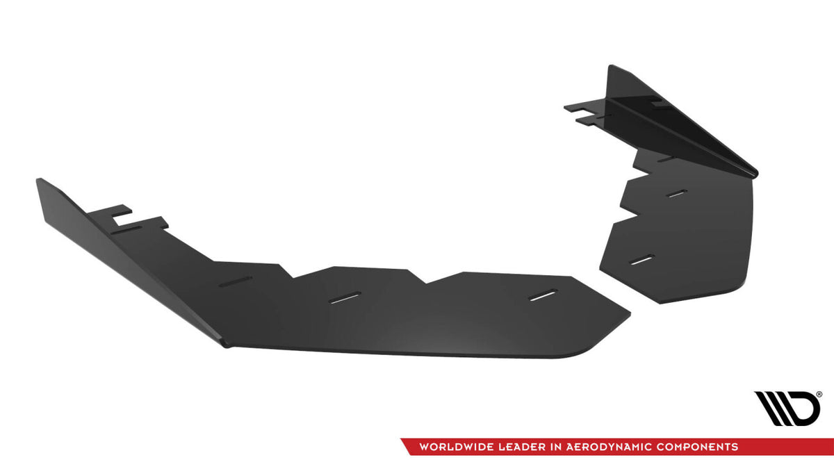 Frontlippen Flaps passend für Ford Mustang GT Mk7 schwarz Hochglanz