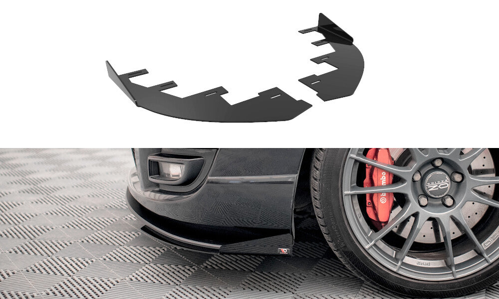 Frontlippen Flaps passend für Mazda 3 MPS Mk1 schwarz Hochglanz