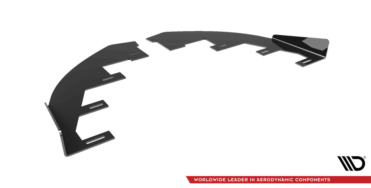 Frontlippen Flaps passend für Mazda 3 MPS Mk1 schwarz Hochglanz