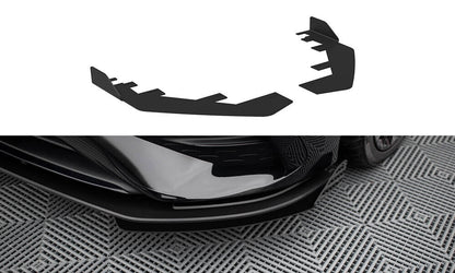 Frontlippen Flaps passend für Mercedes-AMG A35 W177 FL schwarz Hochglanz