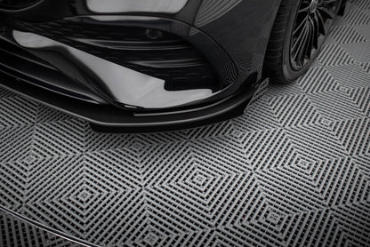 Frontlippen Flaps passend für Mercedes-AMG A35 W177 FL schwarz Hochglanz