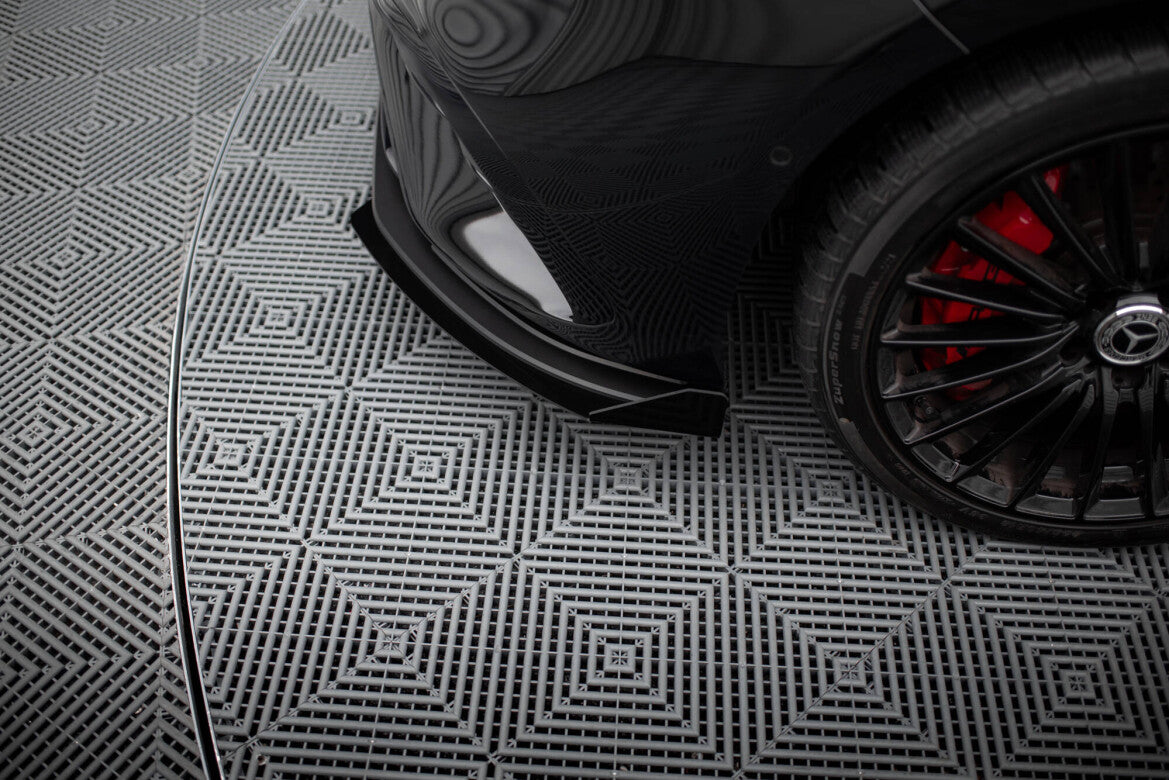 Frontlippen Flaps passend für Mercedes-AMG A35 W177 FL schwarz Hochglanz