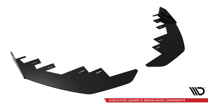 Frontlippen Flaps passend für Mercedes-AMG C43 Coupe / Cabrio C205 FL / A205 FL schwarz Hochglanz