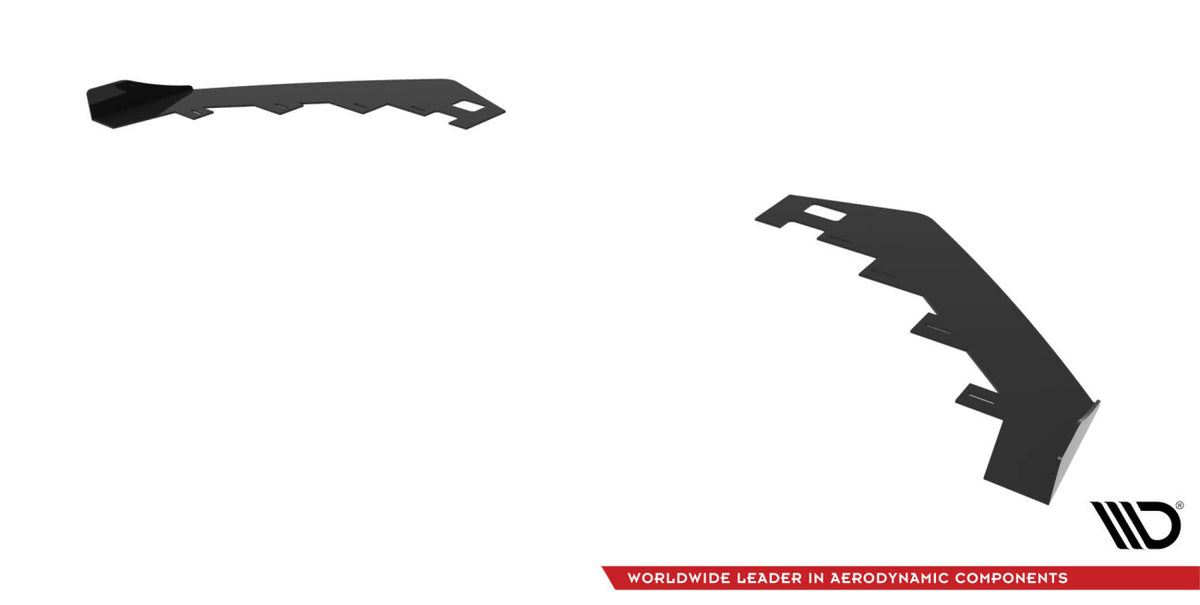 Frontlippen Flaps passend für Mercedes-AMG CLA 45 Aero C117 FL schwarz Hochglanz