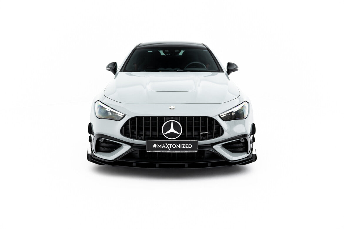 Frontlippen Flaps passend für Mercedes-AMG CLE 53 Aero C236 schwarz Hochglanz