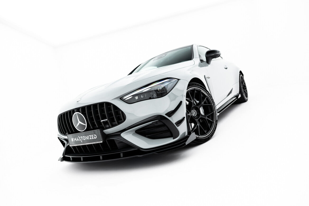 Frontlippen Flaps passend für Mercedes-AMG CLE 53 Aero C236 schwarz Hochglanz