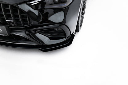 Frontlippen Flaps passend für Mercedes-AMG CLE 53 C236 schwarz Hochglanz